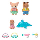 EPOCH Sylvanian Families - Erlebniskindergarten Freunde "Poolspaß", Konstruktionsspielzeug 