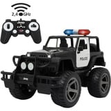 Jamara Deluxe Car Series - Jeep Wrangler Police, RC schwarz/weiß, Maßstab 1:14, 2,4 GHz