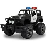 Jamara Deluxe Car Series - Jeep Wrangler Police, RC schwarz/weiß, Maßstab 1:14, 2,4 GHz