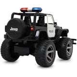 Jamara Deluxe Car Series - Jeep Wrangler Police, RC schwarz/weiß, Maßstab 1:14, 2,4 GHz