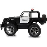 Jamara Deluxe Car Series - Jeep Wrangler Police, RC schwarz/weiß, Maßstab 1:14, 2,4 GHz