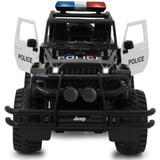Jamara Deluxe Car Series - Jeep Wrangler Police, RC schwarz/weiß, Maßstab 1:14, 2,4 GHz