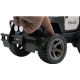 Jamara Deluxe Car Series - Jeep Wrangler Police, RC schwarz/weiß, Maßstab 1:14, 2,4 GHz