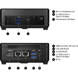 MSI Cubi 5 1M-628AT, Mini-PC schwarz, Windows 11 Pro