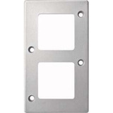 Merten Rahmen zweifach matt senkrecht Typ 480260 mit verschließbaren Befestigungslöchern silber, Retail