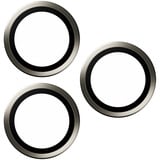 PanzerGlass Hoops Metall Kameraschutz, Schutzfolie silber, iPhone 15 Pro / 15 Max
