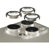 PanzerGlass Hoops Metall Kameraschutz, Schutzfolie silber, iPhone 15 Pro / 15 Max
