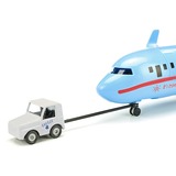 SIKU WORLD Verkehrsflugzeug , Modellfahrzeug hellblau, mit Zubehör