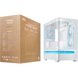 ASUS PRIME AP202 TG ARGB , Tower-Gehäuse weiß, Tempered Glass x 2