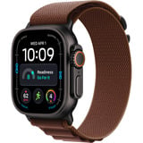 Apple Watch Ultra 4, Smartwatch Titan schwarz, 49 mm, Alpine Loop Burgunder M, Cellular