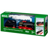 BRIO Batterie-Dampflok mit Wassertank, Spielfahrzeug schwarz/rot