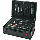 Bosch Heimwerken & Garten Rollwerkzeugkoffer-Set, 119-teilig, Werkzeug-Set schwarz, mit Teleskopgriff