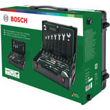 Bosch Heimwerken & Garten Rollwerkzeugkoffer-Set, 119-teilig, Werkzeug-Set schwarz, mit Teleskopgriff