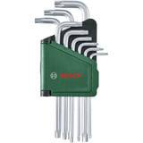 Bosch Sechsrund Innensechskantschlüssel Set, 9-teilig, Schraubendreher grün/schwarz, Aufbewahrungsclip