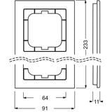 Busch-Jaeger Rahmen dreifach gelb, Retail