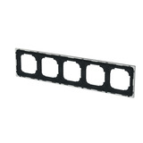 Busch-Jaeger Rahmen fünffach mit Dekorring chrom, Retail