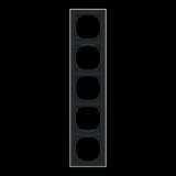 Busch-Jaeger Rahmen fünffach mit Dekorring chrom, Retail