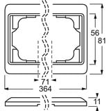 Busch-Jaeger Rahmen fünffach waagerecht alpha 1725 KA-266 titan, Retail
