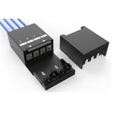 Digitus Konsolidierungspunkt-Box 4P Keystone mit Kabelmanager, 2159 schwarz
