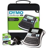 Dymo LabelManager 210D im Koffer, Beschriftungsgerät schwarz/silber, mit QWERTZ-Tastatur, S0964070