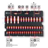 EINHELL E-Case Werkzeugkoffer Werkstatt, 92-teilig, Werkzeug-Set schwarz/rot