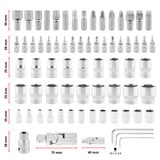 EINHELL E-Case Werkzeugkoffer Werkstatt, 92-teilig, Werkzeug-Set schwarz/rot