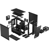 Fractal Design Meshify 2 Mini Black TG Dark Tint, Tower-Gehäuse schwarz, Tempered Glass