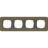 Gira Abdeckrahmen vierfach, Abdeckung braun, Retail