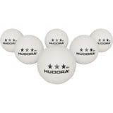 HUDORA Tischtennisbälle 3-Stern, 6 Stück, Ball weiß