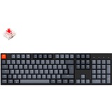 Keychron K10, Gaming-Tastatur schwarz/grau, DE-Layout, Gateron G Pro Red, Hot-Swap