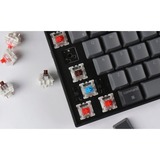 Keychron K10, Gaming-Tastatur schwarz/grau, DE-Layout, Gateron G Pro Red, Hot-Swap