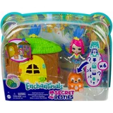 Mattel Enchantimals Secret Besties Peeki Parrots Baumhaus, Puppe 