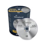 MediaRange DVD+R 4,7 GB, DVD-Rohlinge 16fach, 100 Stück