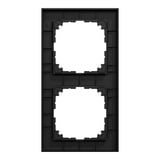 Merten Rahmen zweifach matt lackiert aus Thermoplast für Unterputzmontage, Schutzart IP20 schwarz (matt), Retail