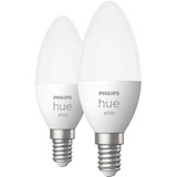 Philips HUE White E14, LED-Lampe Doppelpack, ersetzt 40 Watt