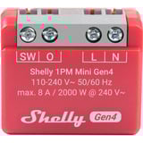 Shelly 1PM Mini Gen4, Relais rot, 2er Pack