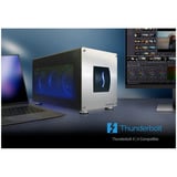 Sonnet eGPU Breakaway Box 850T5 Thunderbolt 5 , Gehäuse silber, Mit 850 Watt Netzteil