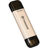 Transcend JetFlash 930C 512 GB, USB-Stick gold/schwarz, USB-A 3.2 Gen 1, USB-C 3.2 Gen 1