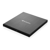 Verbatim External Slimline-Blu-ray-Writer, externer Blu-ray-Brenner schwarz, USB 3.1 Gen 1 (Typ-C)