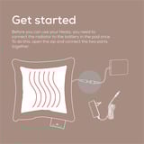 Beurer HK 77 Heaty smokey-taupe, Heizkissen taupe, Samtbezug