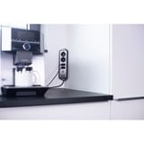 Brennenstuhl estilo Eck-Steckdosenleiste 4-fach schwarz/edelstahl, 2 Meter, 2x USB