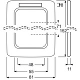 Busch-Jaeger Rahmen 2-fach 1722 NS-212, Abdeckung weiß, Retail