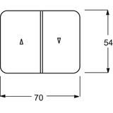 Busch-Jaeger Wippe für Jalousieschalter und Taster titan, Retail
