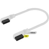 Corsair iCUE LINK Slim-Kabel, 135mm, 90° abgewinkelt weiß, 2 Stück