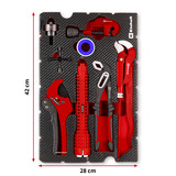 EINHELL Werkzeug-Pad Sanitärinstallation, in E-Case-Einleger, Zangen-Set 8-teilig