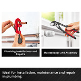 EINHELL Werkzeug-Pad Sanitärinstallation, in E-Case-Einleger, Zangen-Set 8-teilig