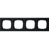 Gira Abdeckrahmen vierfach, lackiert, matt, Kunststoff, Unterputzmontage, Schutzart IP20 schwarz (matt), Retail