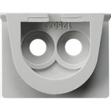 Gira Kabeleinführung mit zwei Einführungen für Leitungen Ø 6 bis 13 Millimeter, Adapter grau, Retail