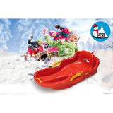 Jamara Snow Play - Bob Comfort 80 cm mit Bremse, Schlitten rot