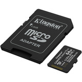 Kingston Canvas Select Plus 64 GB MicroSDXC, Speicherkarte schwarz, UHS-I U1, Class 10, V10